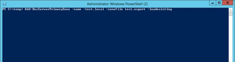 Создание dns записи powershell